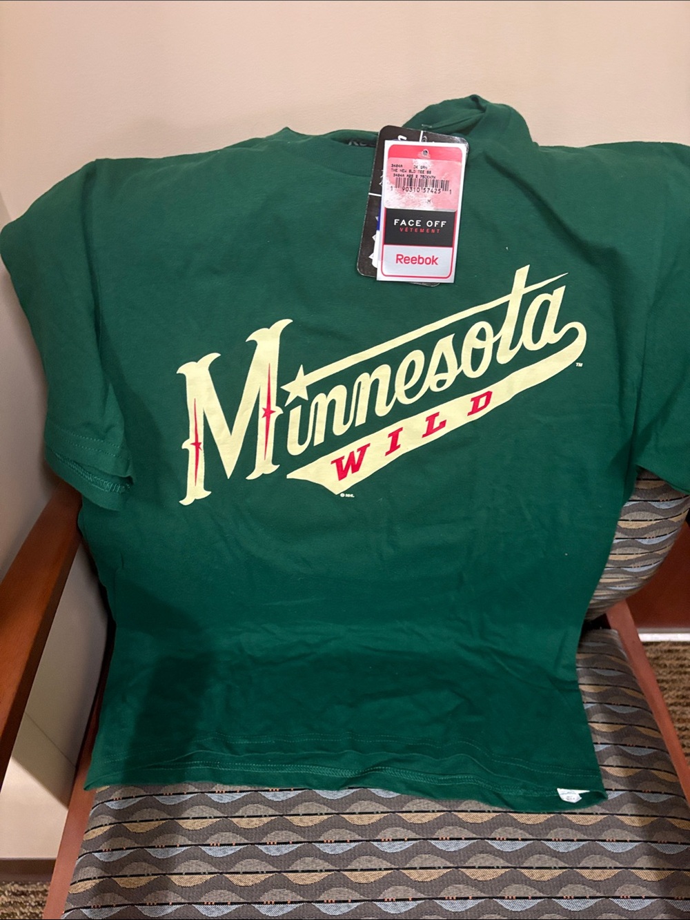 Reebok Green Minnesota Wild Graphic Tee